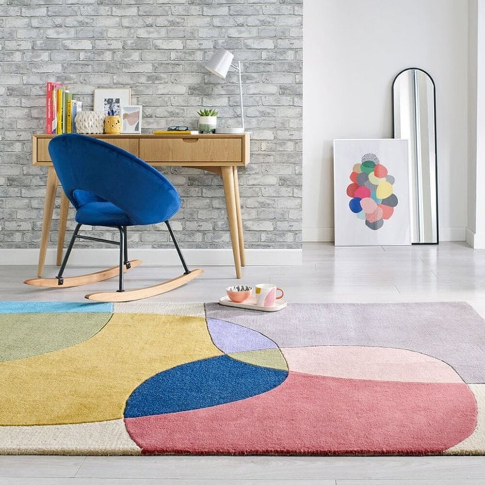 flycarpets RADO GLOW VLOERKLEED 3D DESIGN - 100% WOL MODERN - MULTI