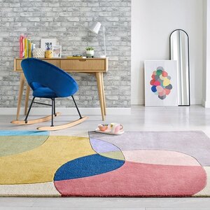 flycarpets RADO GLOW VLOERKLEED 3D DESIGN - 100% WOL MODERN - MULTI