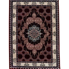 Isfahan vloerkleed - Oosters Medaillon Gebloemd Klassiek - Rood / Blauw