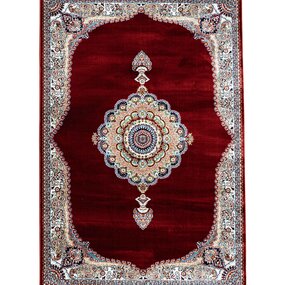 Isfahan vloerkleed - Oosters Medaillon Klassiek - Rood Isfahan vloerkleed - Oosters Medaillon Klassiek - Rood