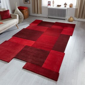 Abstract vloerkleed - Stracto Collage - Organische Vorm Modern - Rood Abstract vloerkleed - Stracto Collage - Organische Vorm Modern - Rood