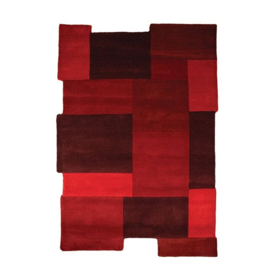 Abstract vloerkleed - Stracto Collage - Organische Vorm Modern - Rood Abstract vloerkleed - Stracto Collage - Organische Vorm Modern - Rood