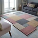 Abstract vloerkleed - Stracto Collage - Organische Vorm Modern - Roze / Beige Abstract vloerkleed - Stracto Collage - Organische Vorm Modern - Roze / Beige
