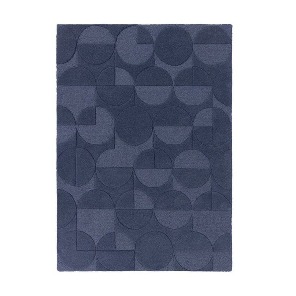 Modern Wollen vloerkleed - Gigi Blauw