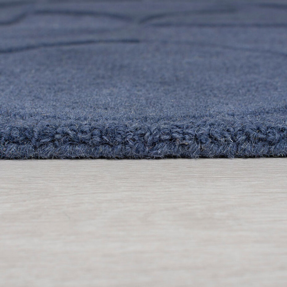 Modern Wollen vloerkleed - Gigi Blauw