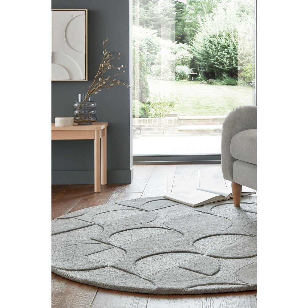 flycarpets ROND WOLLEN VLOERKLEED - GIGI GRIJS