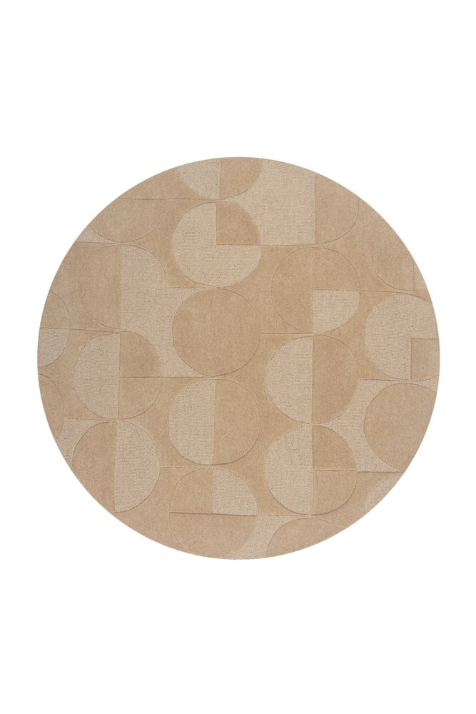 Rond Wollen vloerkleed - Gigi Naturel / Beige Rond Wollen vloerkleed - Gigi Naturel / Beige