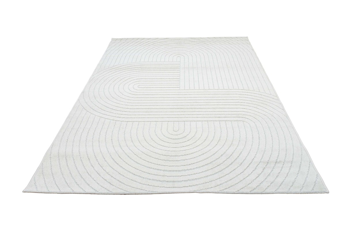 Algarve Plus vloerkleed - Indoor & Outdoor - Abstract Cirkelvormige Patronen Modern - Crème