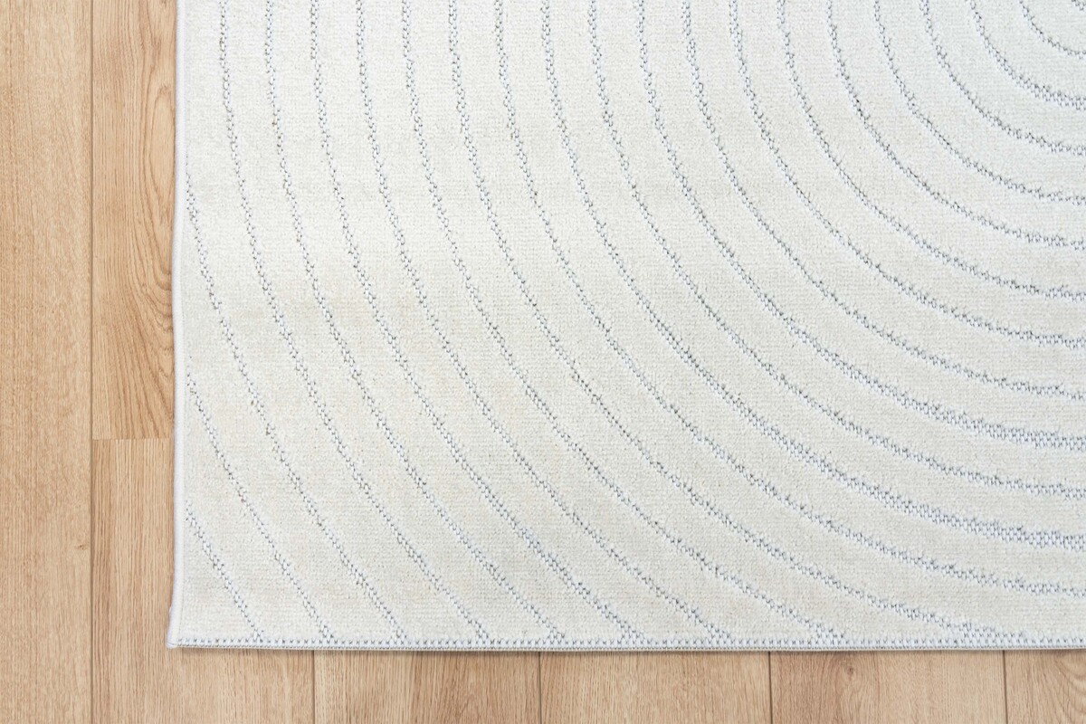 Algarve Plus vloerkleed - Indoor & Outdoor - Abstract Cirkelvormige Patronen Modern - Crème