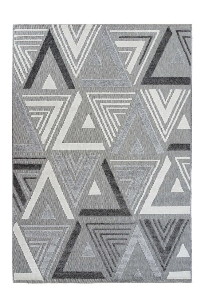 Algarve Indoor & Outdoor Grijs vloerkleed - Driehoek Design Algarve Indoor & Outdoor Grijs vloerkleed - Driehoek Design