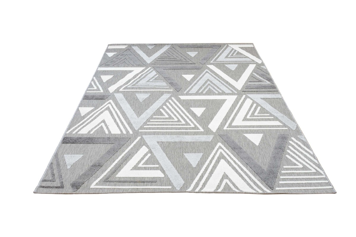 Algarve Indoor & Outdoor Grijs vloerkleed - Driehoek Design Algarve Indoor & Outdoor Grijs vloerkleed - Driehoek Design