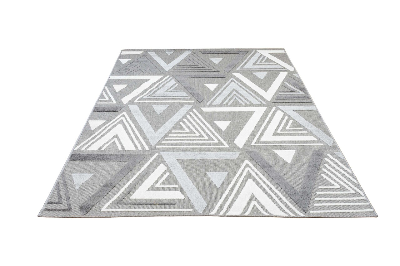 Algarve Indoor & Outdoor Grijs vloerkleed - Driehoek Design Algarve Indoor & Outdoor Grijs vloerkleed - Driehoek Design