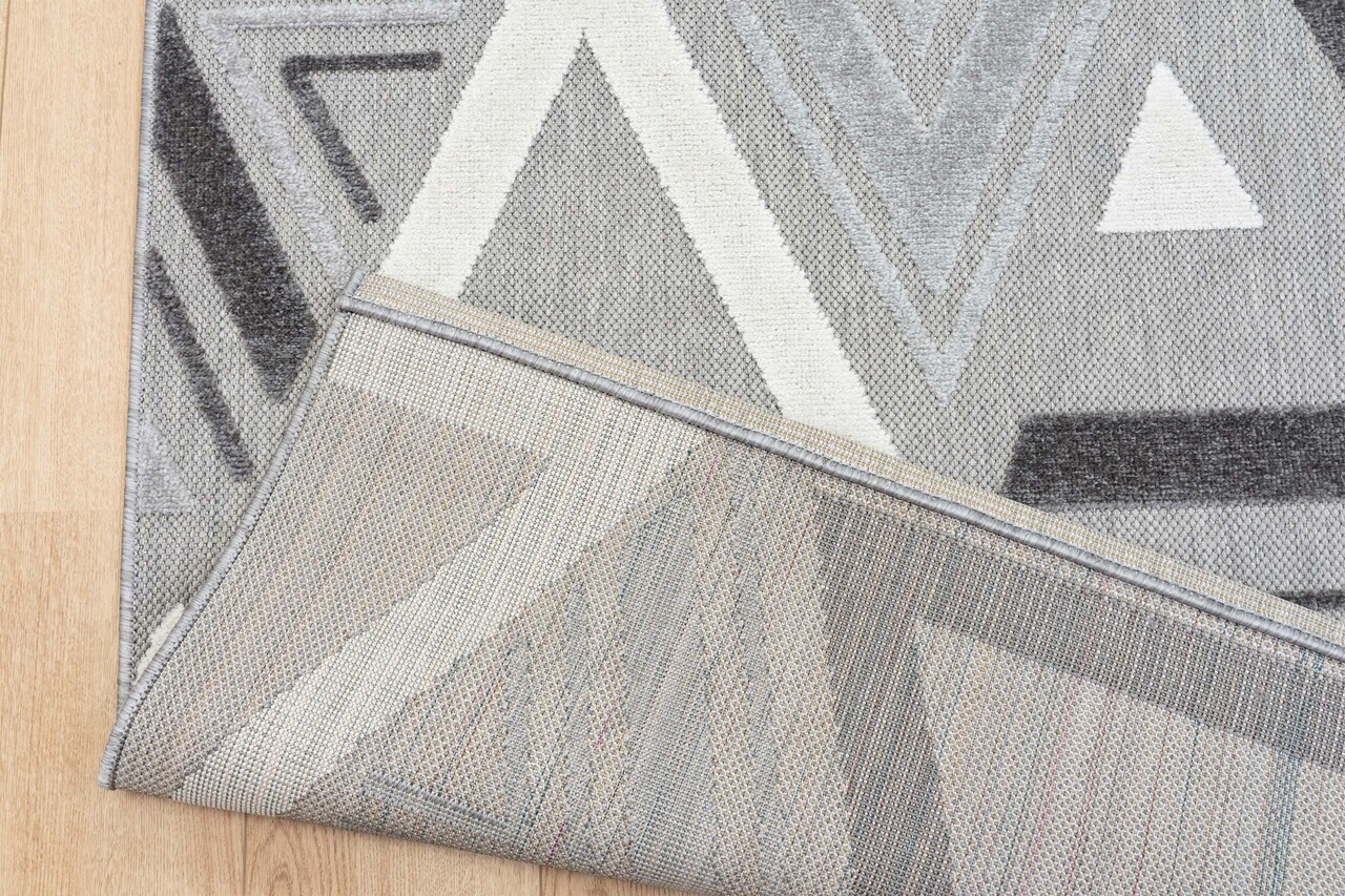 Algarve Indoor & Outdoor Grijs vloerkleed - Driehoek Design Algarve Indoor & Outdoor Grijs vloerkleed - Driehoek Design