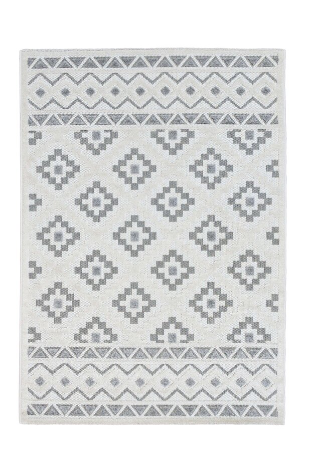 Algarve Indoor & Outdoor Crème / Grijs vloerkleed - Scandinavisch Design