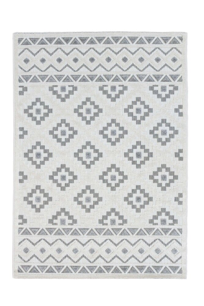 Algarve Indoor & Outdoor Crème / Grijs vloerkleed - Scandinavisch Design Algarve Indoor & Outdoor Crème / Grijs vloerkleed - Scandinavisch Design