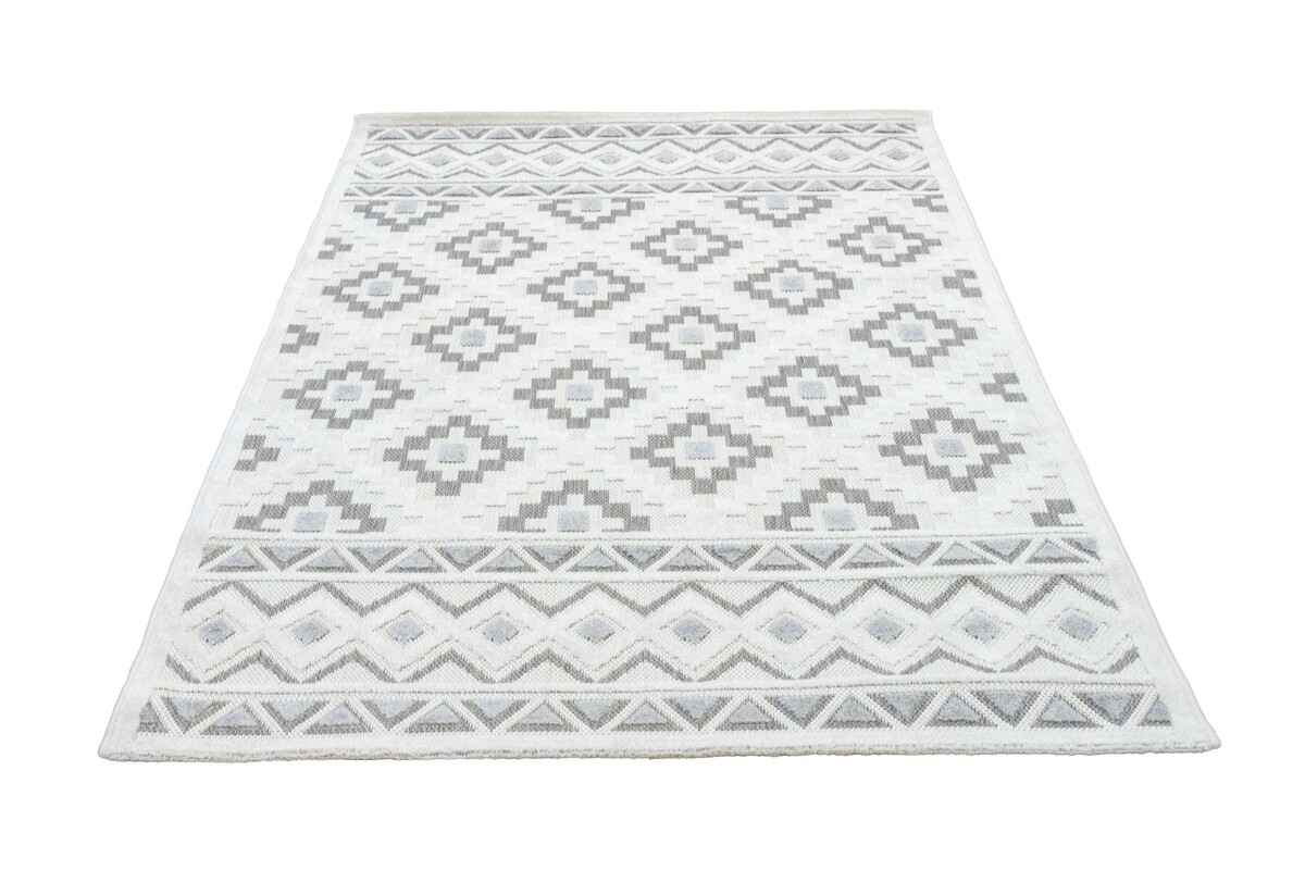 Algarve Indoor & Outdoor Crème / Grijs vloerkleed - Scandinavisch Design