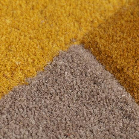 Abstract vloerkleed - Stracto Collage - Organische Vorm Modern - Okergeel
