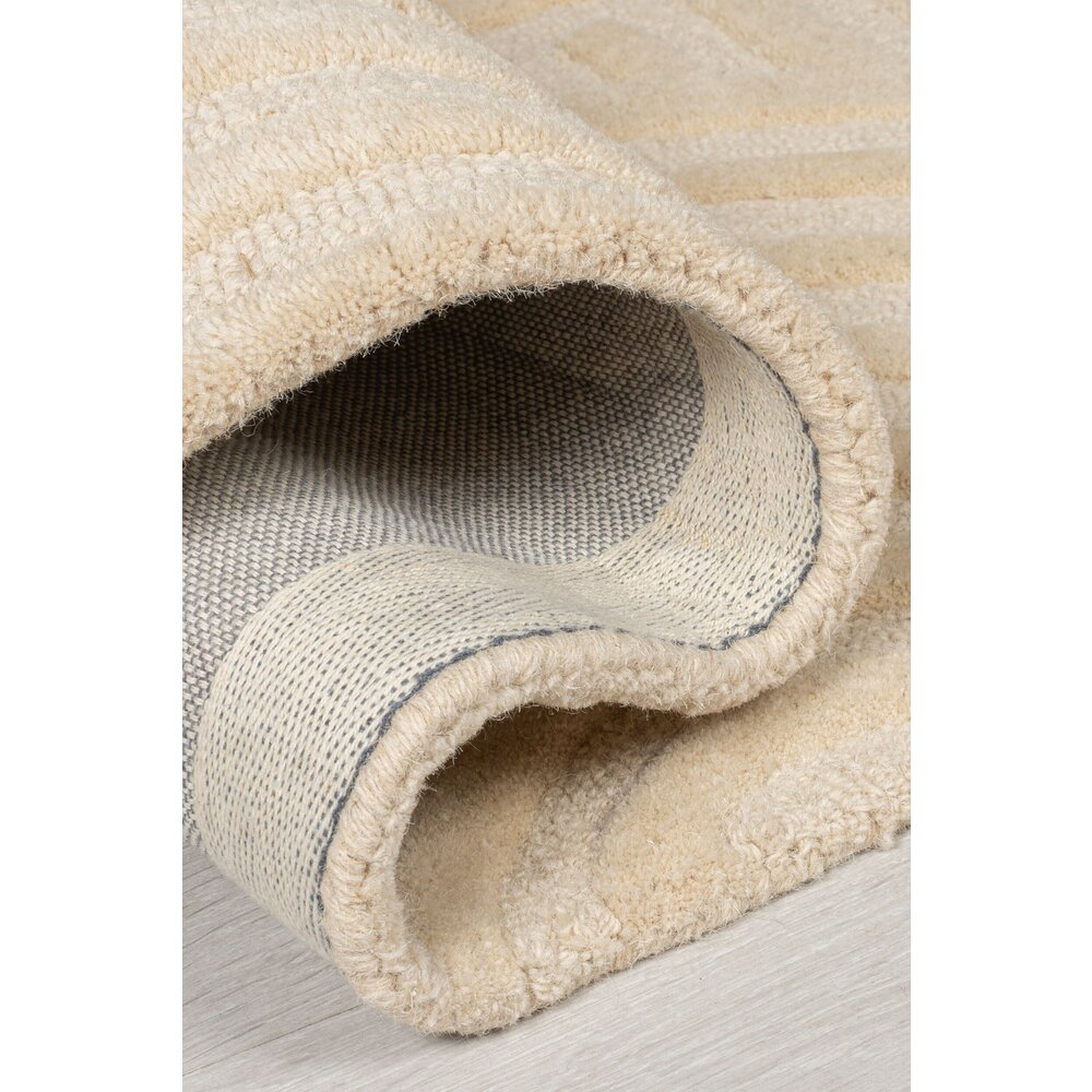 flycarpets ZEN VLOERKLEED JAPANDI - LAAGPOLIG - 100% WOL MODERN - NATUREL / BEIGE