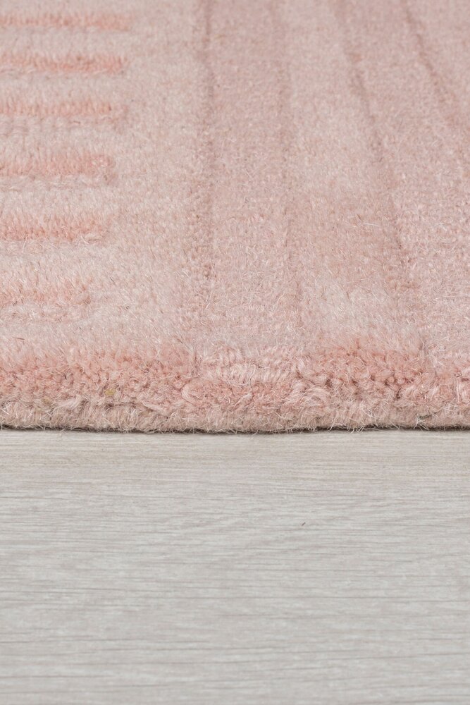 Zen vloerkleed - Japandi - Laagpolig - 100% Wol Modern - Roze Zen vloerkleed - Japandi - Laagpolig - 100% Wol Modern - Roze