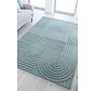 Zen vloerkleed - Japandi - Laagpolig - 100% Wol Modern - Blauw