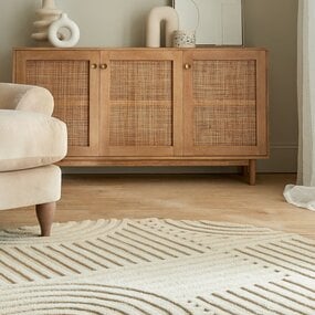 Rond wollen vloerkleed - Zen Japandi Naturel/Beige