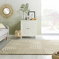 Zen vloerkleed - Japandi - Laagpolig - 100% Wol Modern - Naturel / Beige