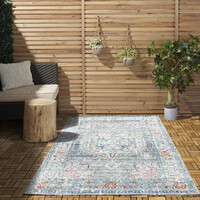 SENA VINTAGE MEDAILLON GRIJS / MULTI VLOERKLEED INDOOR EN OUTDOOR