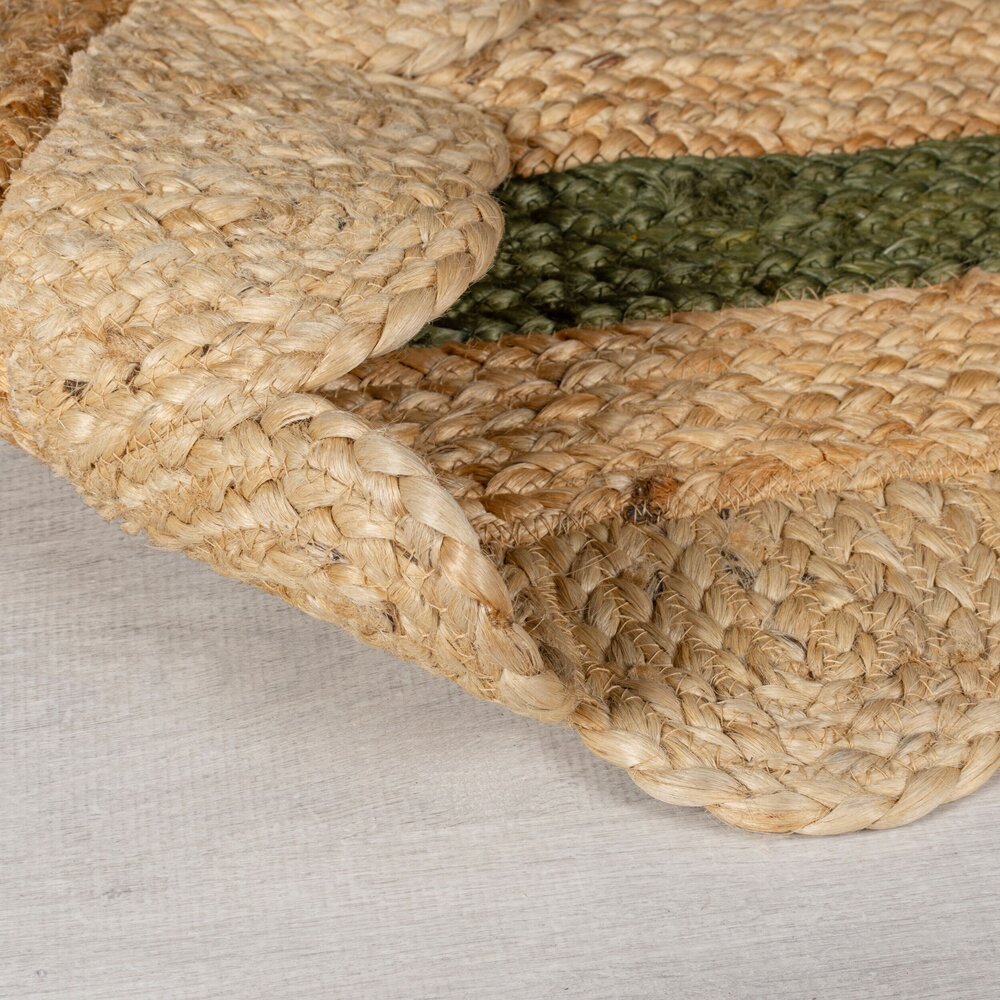Grace vloerkleed - Jute - Laagpolig Modern - Naturel / Groen Grace vloerkleed - Jute - Laagpolig Modern - Naturel / Groen