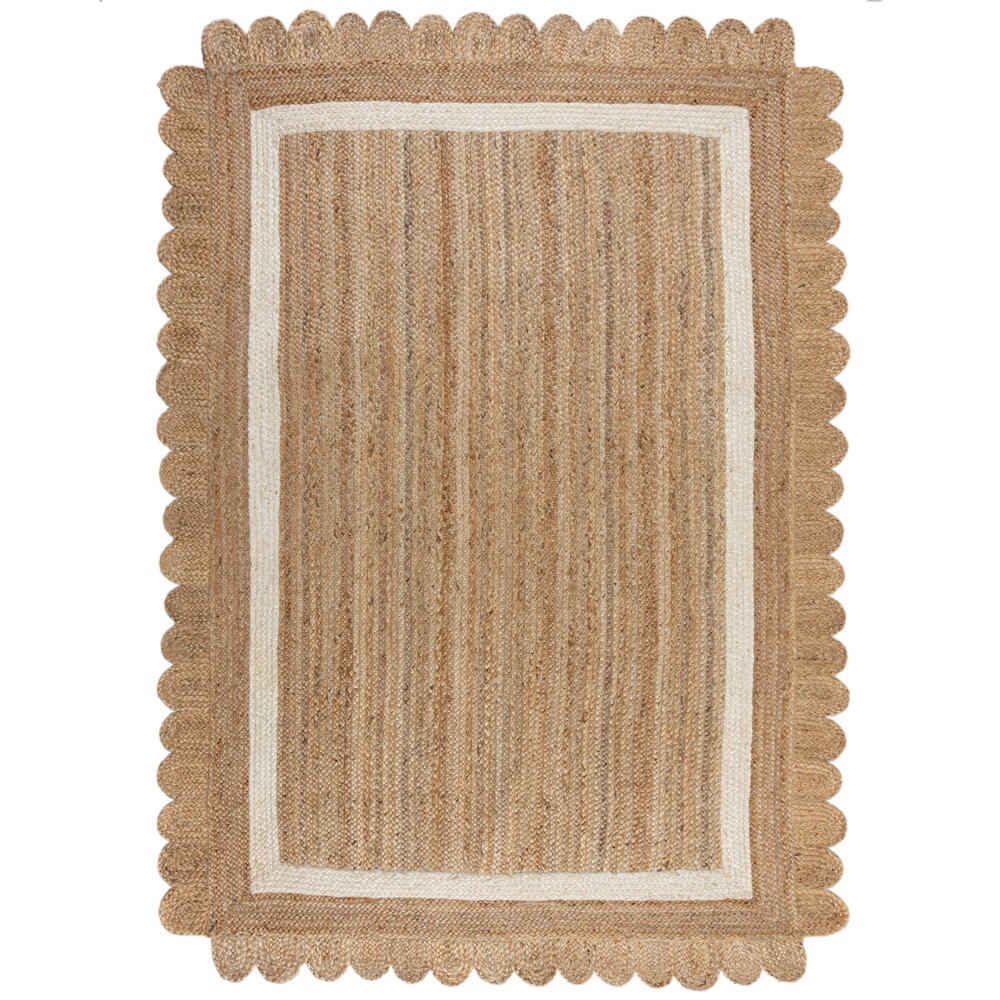 Grace vloerkleed - Jute - Laagpolig Modern - Naturel / Wit Grace vloerkleed - Jute - Laagpolig Modern - Naturel / Wit