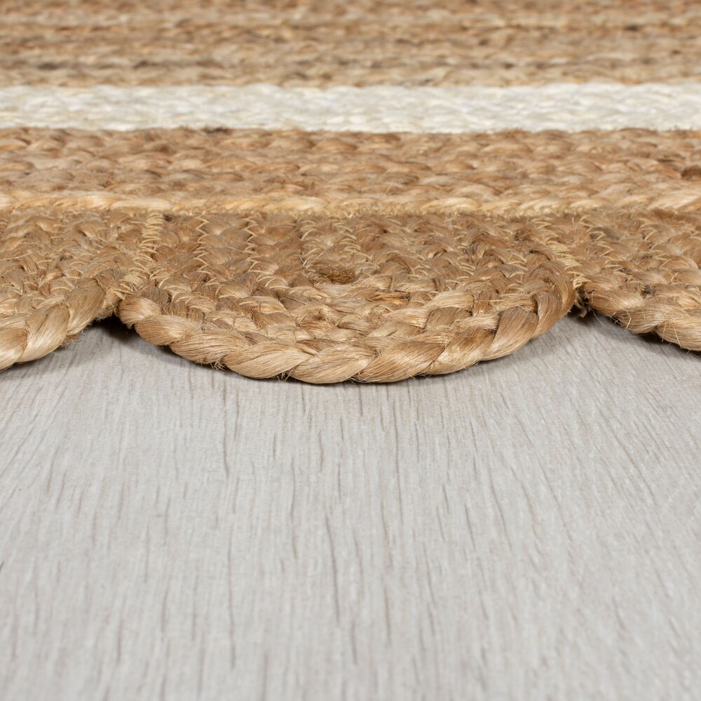 Grace vloerkleed - Jute - Laagpolig Modern - Naturel / Wit Grace vloerkleed - Jute - Laagpolig Modern - Naturel / Wit