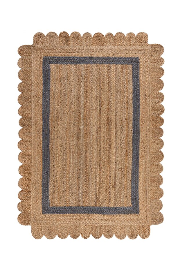 Grace vloerkleed - Jute - Laagpolig Modern - Naturel / Grijs