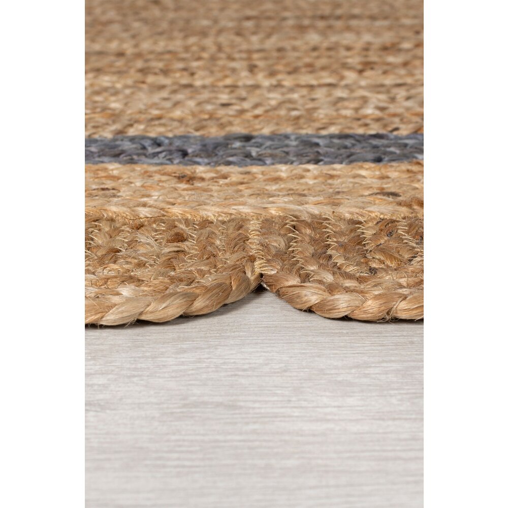 flycarpets GRACE VLOERKLEED JUTE - LAAGPOLIG MODERN - NATUREL / GRIJS