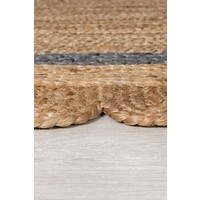 flycarpets GRACE VLOERKLEED JUTE - LAAGPOLIG MODERN - NATUREL / GRIJS