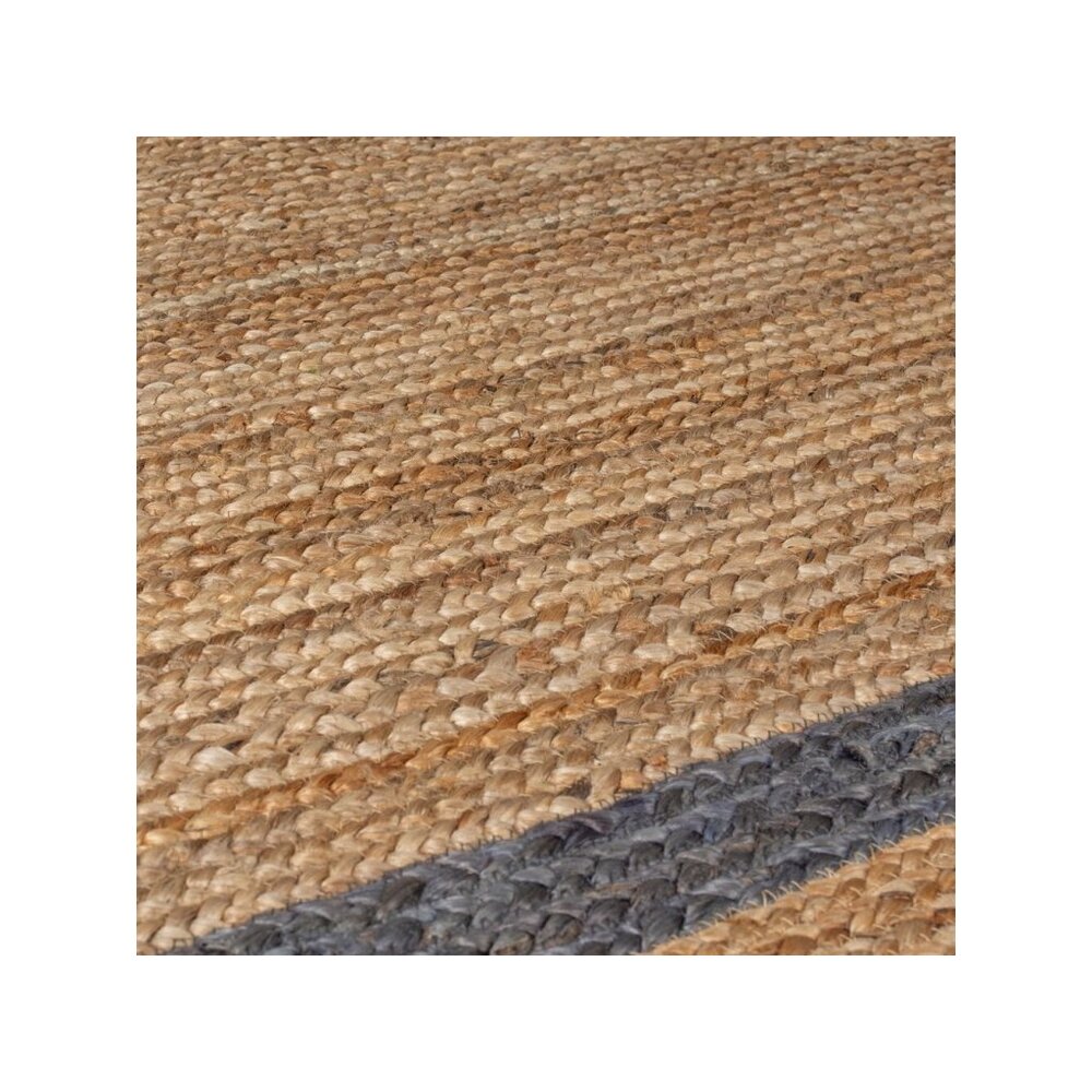 flycarpets GRACE VLOERKLEED JUTE - LAAGPOLIG MODERN - NATUREL / GRIJS