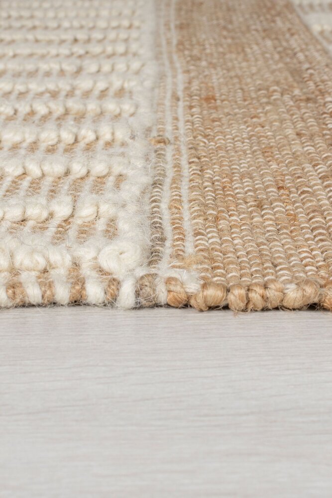 Medina vloerkleed - Jute - Laagpolig Modern - Naturel / Crème Medina vloerkleed - Jute - Laagpolig Modern - Naturel / Crème