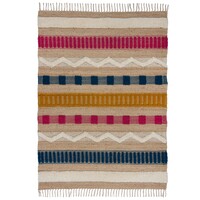 flycarpets MEDINA VLOERKLEED JUTE - LAAGPOLIG MODERN - NATUREL / MULTI