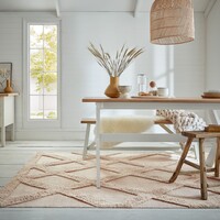 flycarpets TESSA DIAMOND VLOERKLEED GEOMETRISCH - LAAGPOLIG - GERUIT MODERN - NATUREL