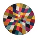 Rond Laagpolig vloerkleed - Rhumba Modern Spectro - Multi Rond Laagpolig vloerkleed - Rhumba Modern Spectro - Multi