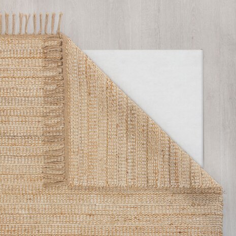 Levi Jute Modern Effen Handgeweven - Laagpolig - Naturel