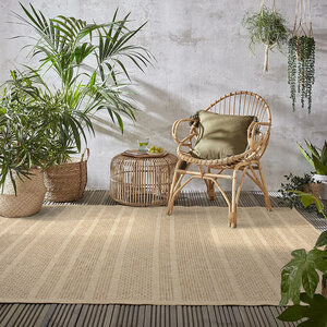 JUTE LOOK BUITENKLEED - CERES GESTREEPT NATUREL