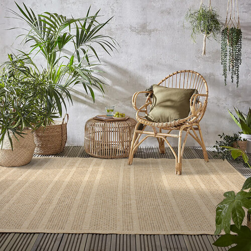 JUTE LOOK BUITENKLEED - CERES GESTREEPT NATUREL