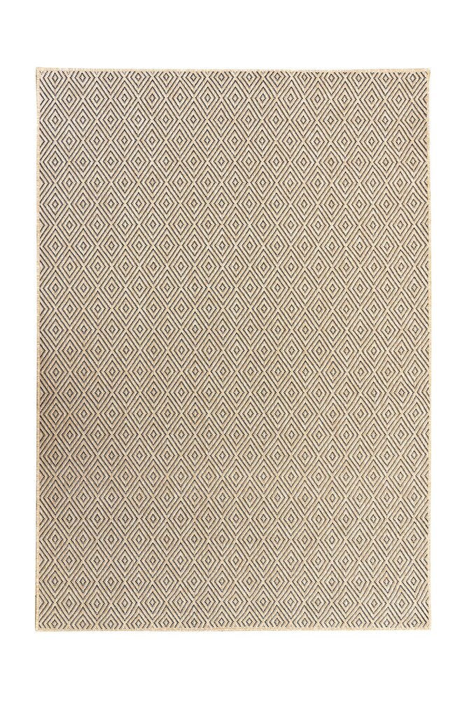 Jute Look Buitenkleed - Ceres Geruit Naturel / Zwart