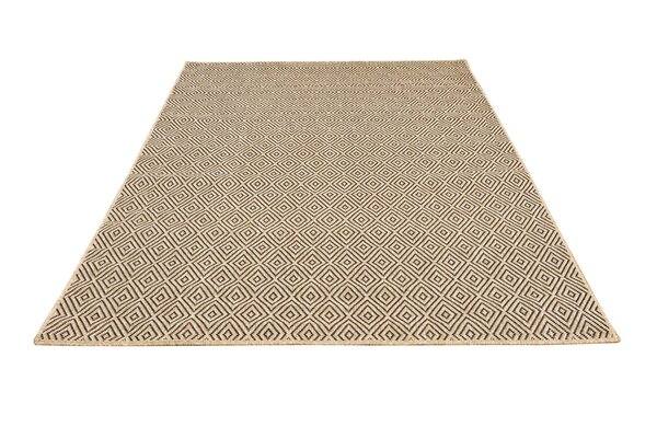 Jute Look Buitenkleed - Ceres Geruit Naturel / Zwart