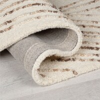 flycarpets ABSTRACT SWIRL VLOERKLEED LAAGPOLIG - 100% WOL MODERN - NATUREL / BRUIN / BEIGE