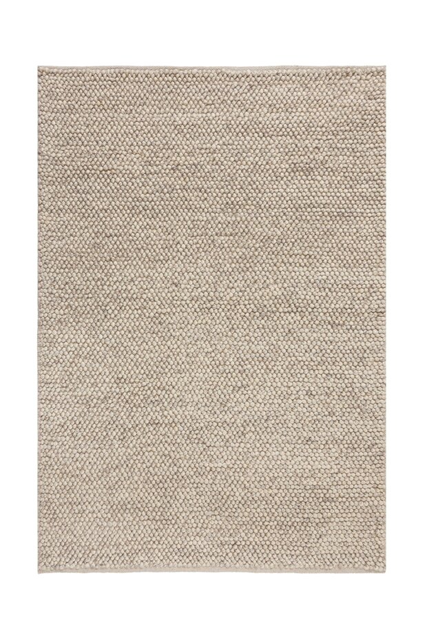 Minerals Uni vloerkleed - Laagpolig - Wol - Bolletjes Modern - Naturel / Beige
