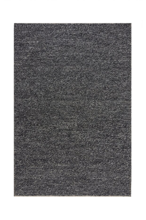 Minerals Uni vloerkleed - Laagpolig - Wol - Bolletjes Modern - Grijs
