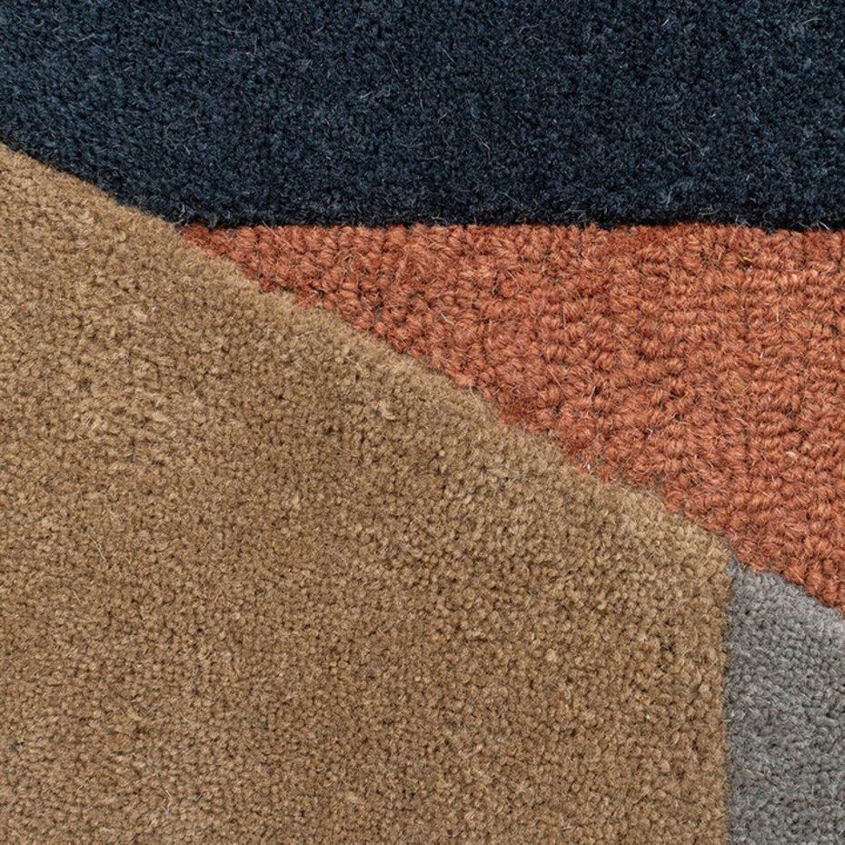 Alwyn vloerkleed - Laagpolig - 100% Wol - Geo Modern - Multi