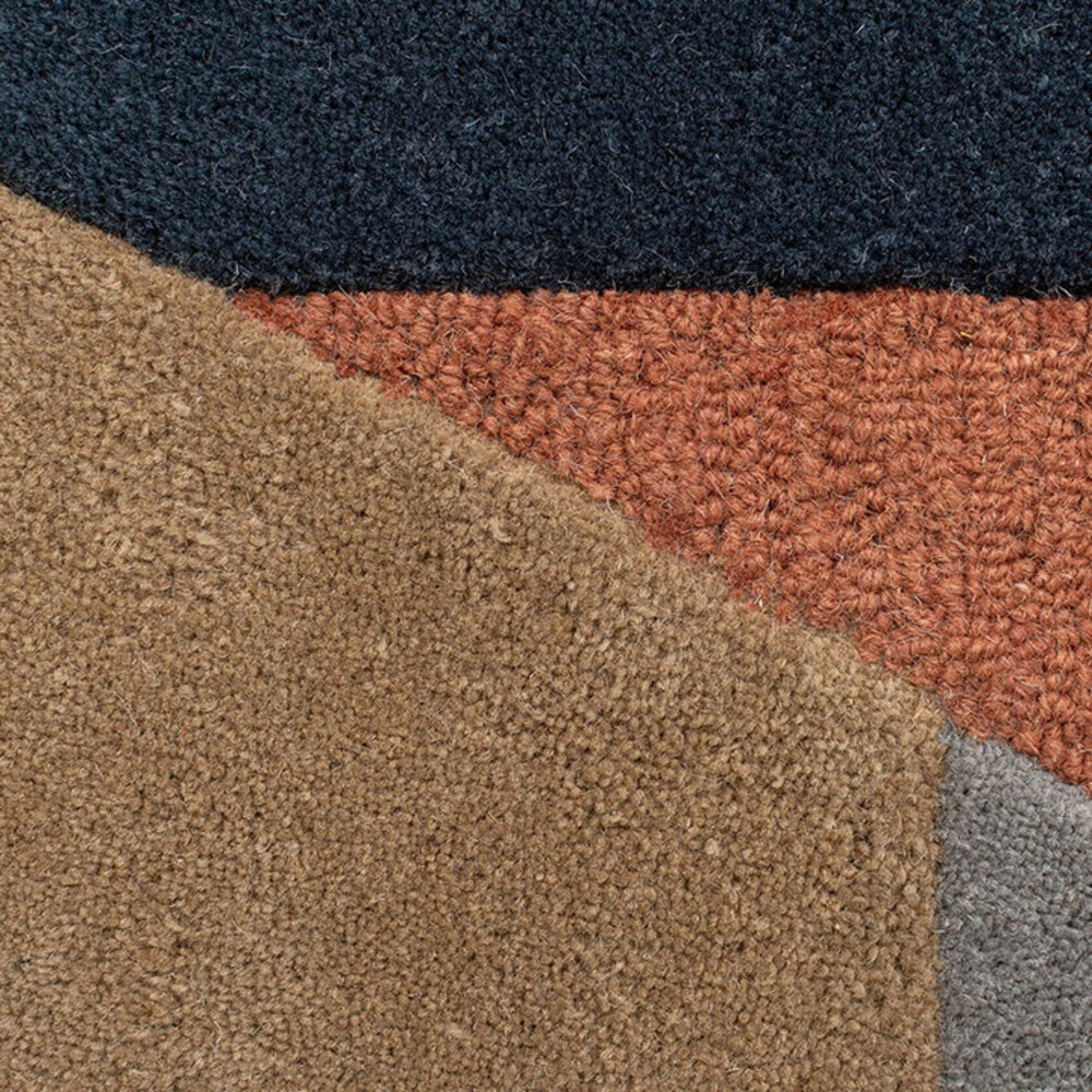 Alwyn vloerkleed - Laagpolig - 100% Wol - Geo Modern - Multi