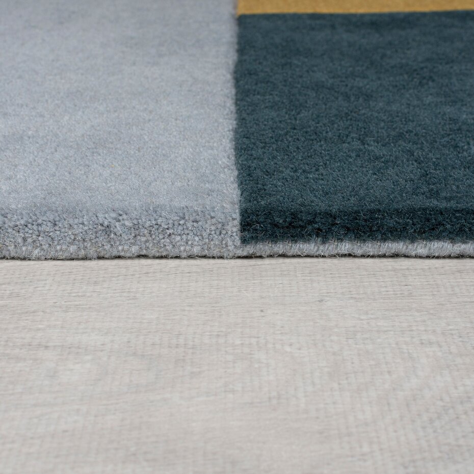 Alwyn vloerkleed - Laagpolig - 100% Wol - Geo Modern - Multi / Roze