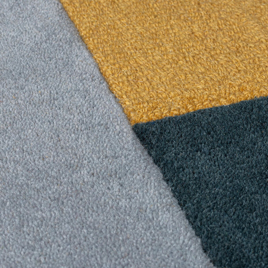 Alwyn vloerkleed - Laagpolig - 100% Wol - Geo Modern - Multi / Roze